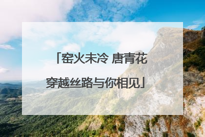 窑火未冷 唐青花穿越丝路与你相见